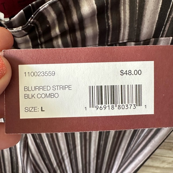 Scarlett Wide Leg Striped Pants - Black and White - Picture 5 of 9